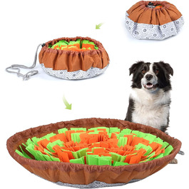 Килимок для собак, килимок для пошуку їжі, повільне годування, тренувальний килимок для цуценят, зелено-помаранчевий