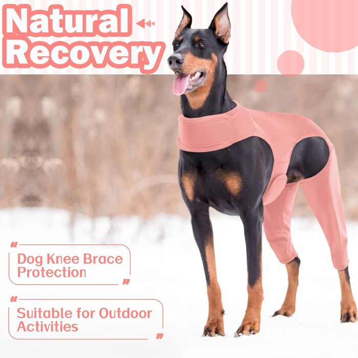 Комбінезон для собак після операції на ногах, захист від витікання, запобігає інфекціям, розмір L, рожевий