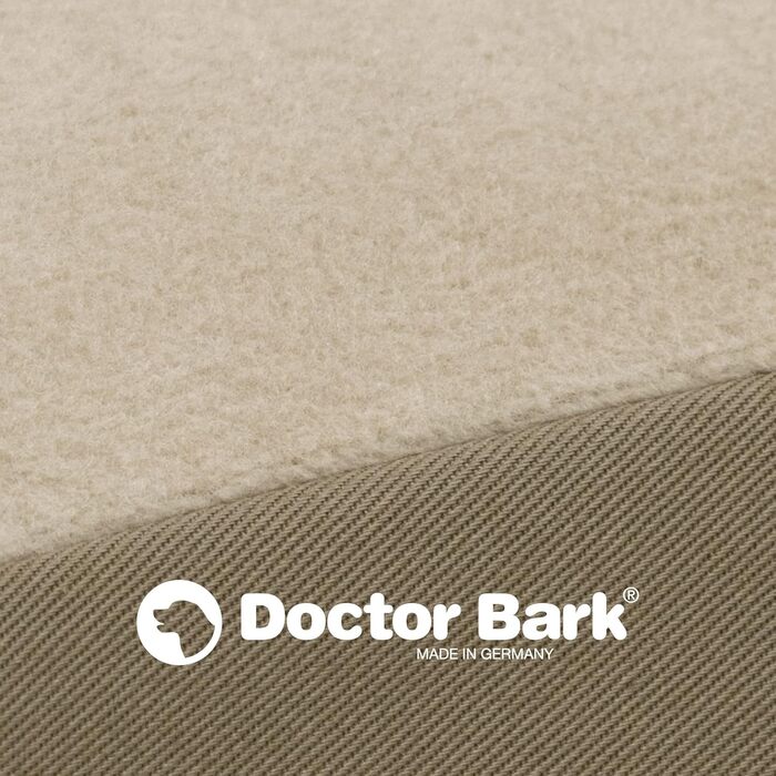 Ортопедичний лежак для собак Doctor Bark з флісовою поверхнею, великий (L - 100x70 см, бежево-золотистий)