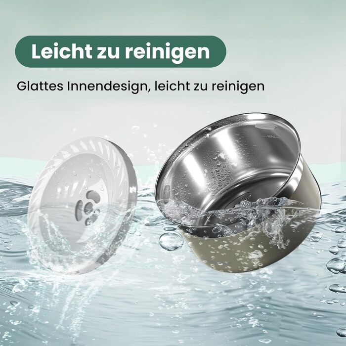 Нержавійна миска для води для собак Gardner Pet 3,85 л, проти протікання, без облизування, для великих собак, підходить для дому та вулиці