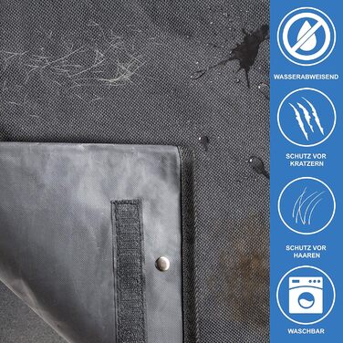 Водонепроникний килимок для собак у машину WhizProducts® – захист для заднього сидіння, фіксація, для подорожей та транспортування. Міцний килимок для заднього сидіння автомобіля (багажник)