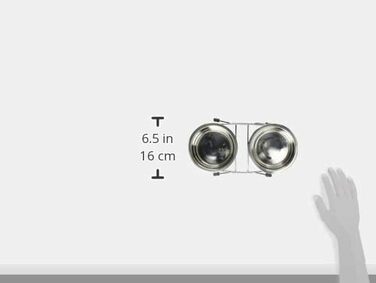 Набір мисок TRIXIE з захистом від перекидання, нержавіюча сталь, 2 шт по 1,5 л, сірий