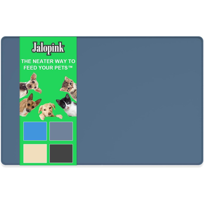 Силіконовий килимок для годування собак та котів з піднятими бортиками, неслизький, водонепроникний (Сірий, S)