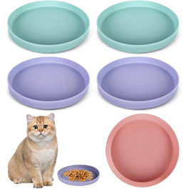 5 мисок для котів, силіконові миски для котів, широкі неслизькі миски для сухого та вологого корму