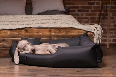 Ортопедичне ліжко для собак Tierlando® Trivia, 80x80 см, темно-червоне, з віско-матрацом