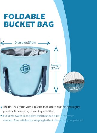 Набір для догляду за конями Harrison Howard, 9 предметів, блакитний. Органайзер, сумка для перенесення