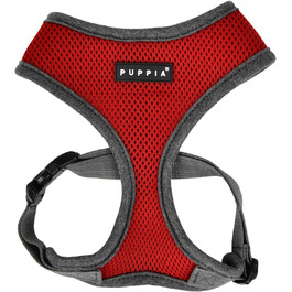 М'яке собаче нашийник Puppia Soft Harness II - для маленьких та середніх собак, регульований, винний колір, розмір M