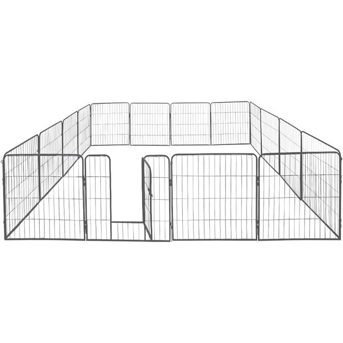 Клітка для цуценят Petigi, вольєр з порошковим покриттям, складаний, розмір комірки 47 мм, для використання в саду, 80x80 см