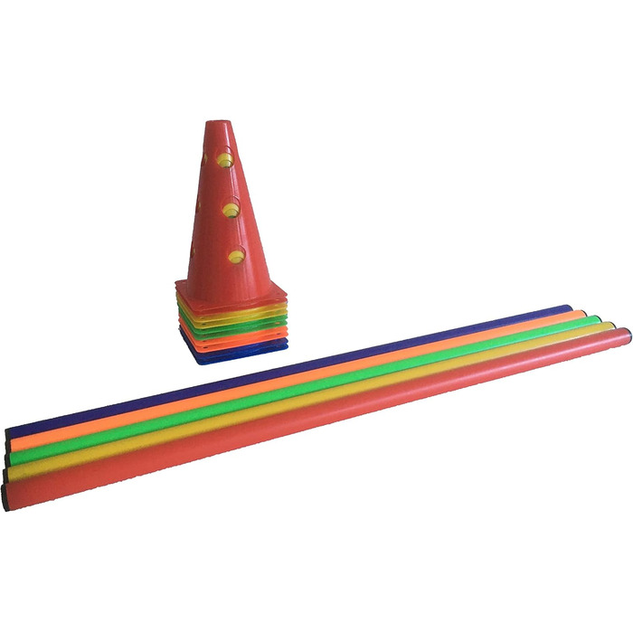Набір з 5 штовхачів LA-24, 23 см, конічні штовхачі для аджиліті, 5 кольорів (стандарт)