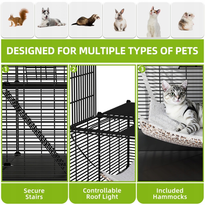 Будиночок для котів Balconera, чорний, квадратний, 104 см x 72 см x 140 см