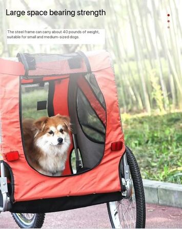 PRUJOY Причіп для собак 2-в-1 з трьома колесами, великий причіп для собак, дитяча коляска та джогер з амортизаторами, стійкий до перекидання (Grizzle)