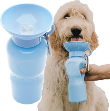 Пляшка для води для собак 625 мл, не протікає, BPA-free, портативна, для подорожей, фіолетова – як у Shark Tank та Oprah's Favourite Things 2023