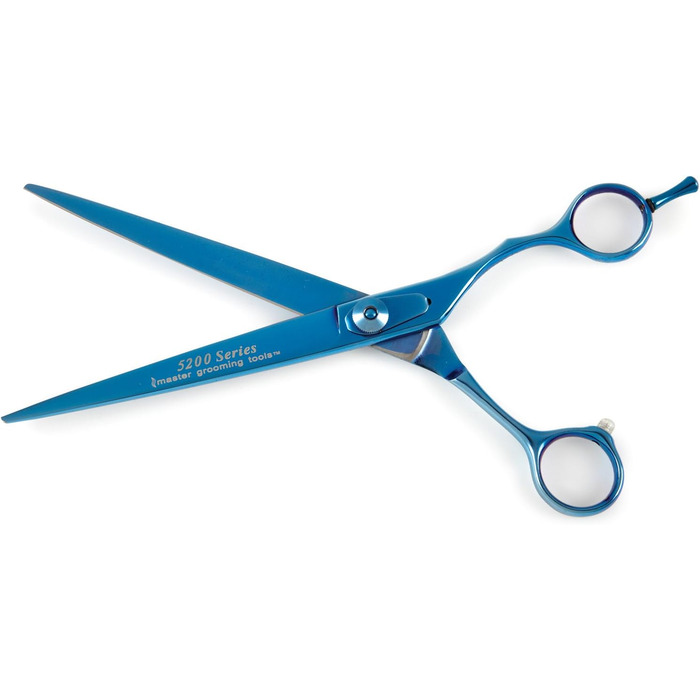 Ножиці для грумінгу Master Grooming Tools 5200 Blue Titanium – професійні ножиці для догляду за шерстю собак, 42 зубці, 16.5 см