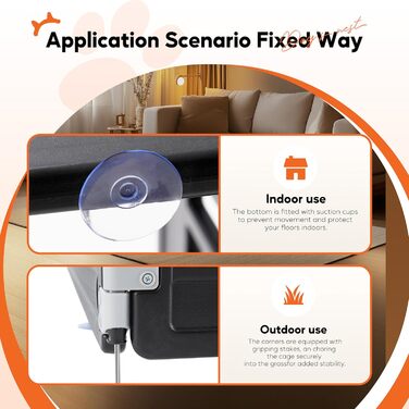 Клітка для собак HealSmart 4-панельна, 61 см, пластик, складана, портативна, біла. Безпечний загін для собак маленьких та середніх порід, для дому та вулиці