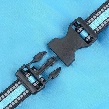 Водонепроникний дощовик для собак Ranphy, середній та великий розмір, з захистом живота, світловідбиваючий, дихаючий, для Дакселів та Лабрадорів, ультралегкий, безпечний, зелений 6XL, зелено-чорний (6XL(Обхват грудей:80см), синьо-сірий)