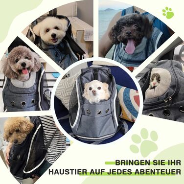 Рюкзак-переноска для тварин ALLSOPETS, дихаючий, для подорожей, темно-сірий, для великих котів і малих собак