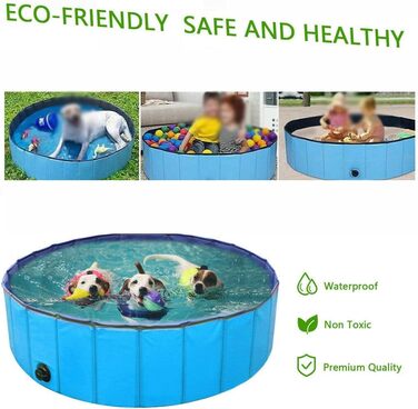Buy-Simplicity® басейн для домашніх тварин 80×21 см, міцний, не потребує надування, стійкий до проколів, для охолодження собак