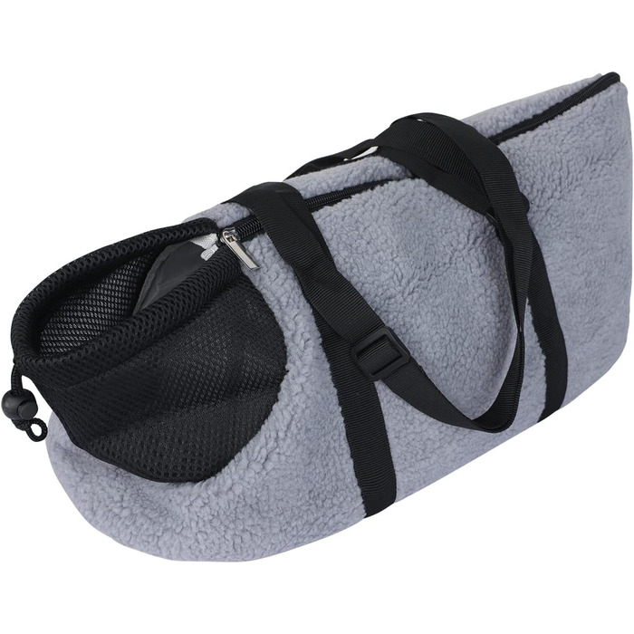 Транспортна сумка для собак та котів - зручна та дихаюча переноска для вигулу на вулиці (сірий)