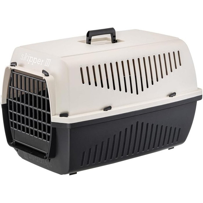 Переноска для котів та собак Ferplast SKIPPER 3, 62x41x38 см, пластик, бежева