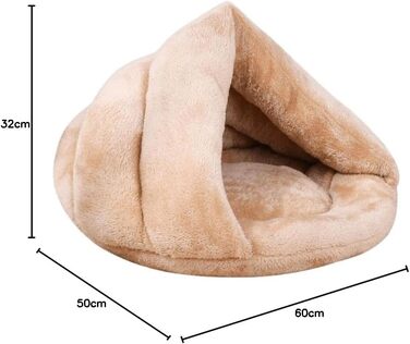 Лягушкове ліжко для собак та котів Astorpet PAGURO, світло-коричневе, миється, розмір M