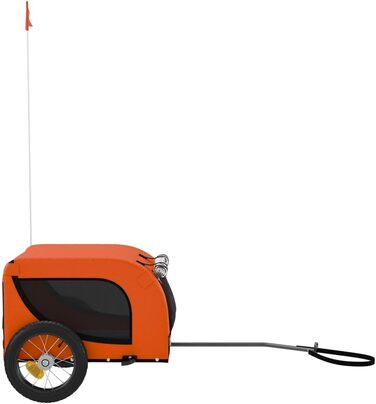 Festnight Причіп для велосипеда, переноска для собак, оранжевий. Вантажний причіп для велосипеда, переноска для собак, вантажопідйомність 30 кг, 124 x 53 x 53 см