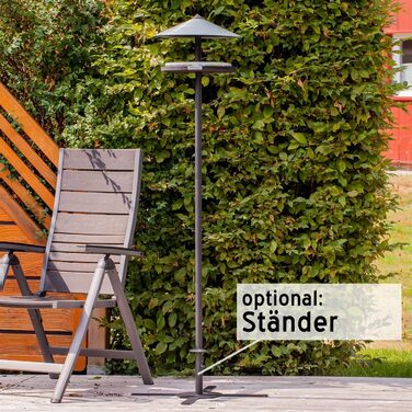 Декоративний пташиний будиночок VOSS.garden Skagen, скандинавський дизайн, підвісний або настільний, з оцинкованим дахом, годівничка для птахів