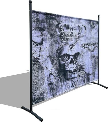 Ширма QUICK STAR з тканини, 180 x 178 см, Skull - для дому, саду, балкону