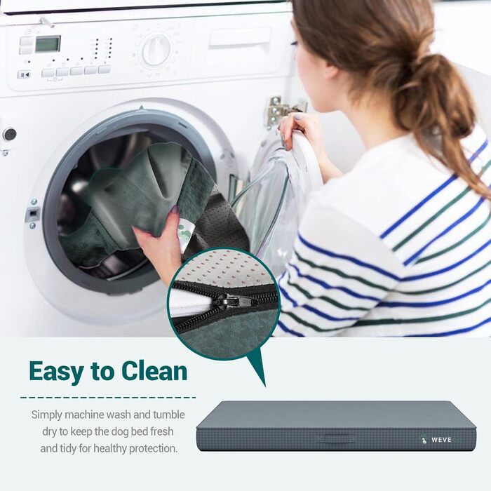 Велике ортопедичне ліжко для собак з гелевою піною-пам'яттю, міцний фланелевий матеріал, знімний чохол та водонепроникний наповнювач, розмір 104 x 74 x 9 см, блакитний колір