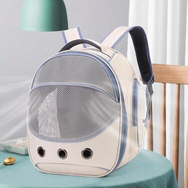 Транспортна сумка для собак | Сумка-переноска з регульованими ремінцями, для цуценят - для подорожей, піших прогулянок, авто, відпочинку на природі, громадського транспорту, подорожей та кроликів (блакитна)