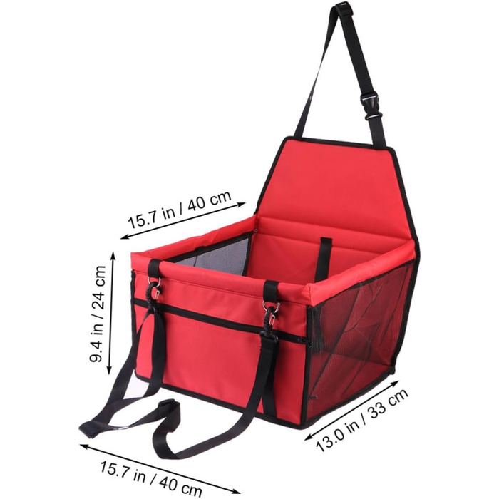 Сумка-переноска для собак та котів TOYANDONA для автомобіля, дихаюча, з ременем безпеки та регульованим поводом, як переноска для тварин