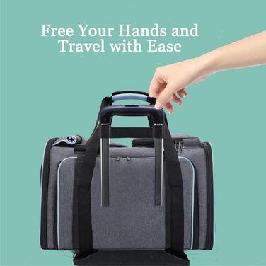 Транспортна переноска для кота Wuudi, складана сумка для собак, переноска для кота для подорожей літаком/автомобілем, дихаюча переноска для кота, маленькі собаки в авто