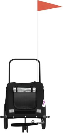 Навісник для собак Robuster на велосипед - чорний, 122x52x53 см, з PVC-покриттям, для малих собак та котів