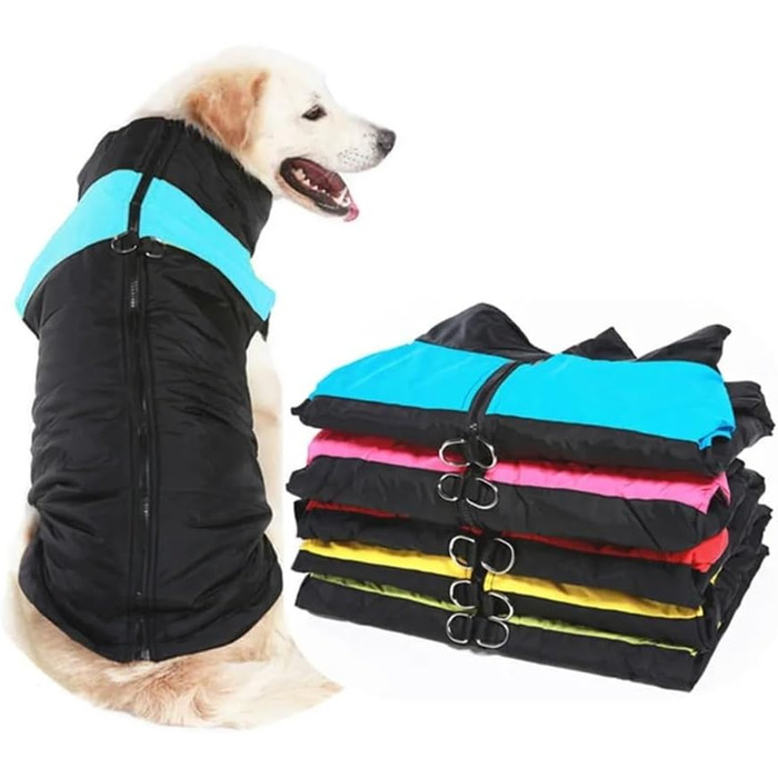 Зимовий одяг для собак, теплий, водонепроникний, для великих, середніх та маленьких собак, Golden Retriever (зелений, розмір 3XL), зелений 3XL