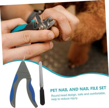 Інструмент для стрижки кігтів домашніх тварин Angoily - набір з 3 шт. з нержавіючої сталі, безпечний для котів та собак
