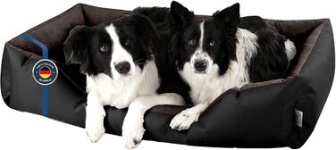 Ляжка для собак BedDog LUPI, чорно-сіра, S, 150 x 110 x 28 см - зручна та практична ліжко-корзина для маленьких собак