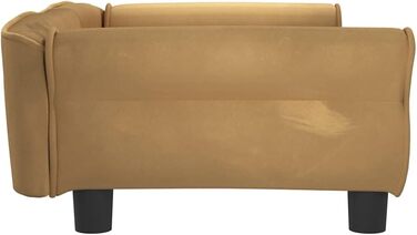 Крісло-ліжко для собак, лежанка для тварин з м'якою оббивкою, коричнева, 95 x 55 x 30 см