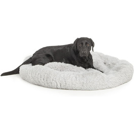Wallace & Jones | Плюшеве ліжко для собак Sarnia - XL, сірий, 115 x 115 x 26 см
