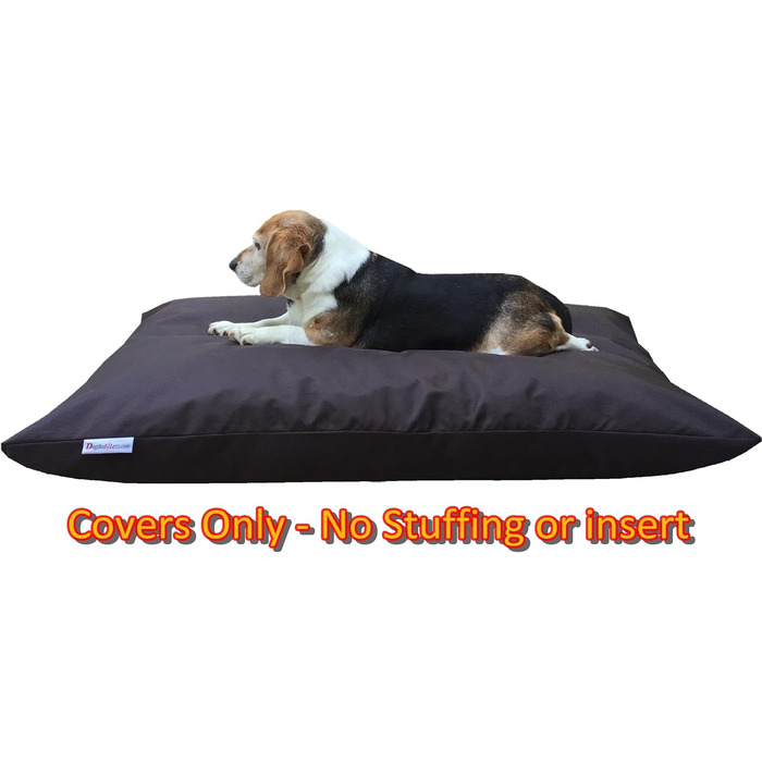 Чохол для лежака та подушки для собак і котів Dogbed4less, розмір L, 121,9x73,9 см, водонепроникний, з мікрозамші, коричневий, тільки чохли