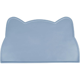 Килимок для котячого корму, силіконовий, неслизький, водонепроникний, блакитний