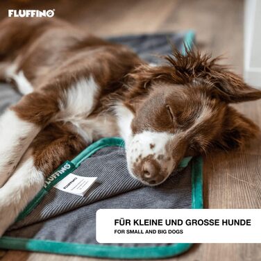 FLUFFINO® Двостороння ковдра для собак, м'яка та міцна, 150x100 см, сіра, прати при 40°C – плед для великих і малих собак, покривало на диван