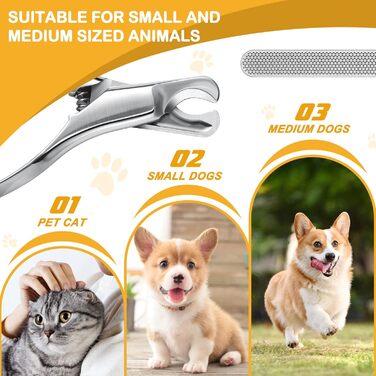 BEZOX Професійні ножиці для стрижки кігтів собак та котів, ергономічні - професійний догляд за кігтями, гострі леза (L)