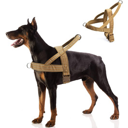 Шлейка для собак, антинатяжна, світловідбиваюча, для середніх та великих собак, регульована, м'яка, дихаюча, для прогулянок та бігу (L), Style1-L