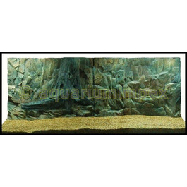 3D фон для акваріума 150x50 см, скеля з коренем, 2 частини