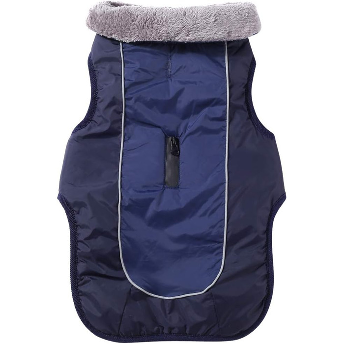 Флісова нашийникова стрічка JoyDaog для собак середніх порід, водонепроникна куртка для собак з бавовняної тканини для холодної зими (XL, Синій)