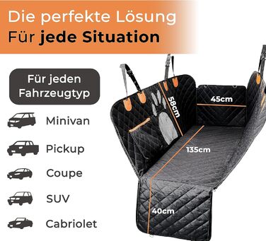 Водонепроникний захист для собак у авто: преміум-декиця для заднього сидіння з вікном та боковим захистом