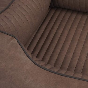 Ортопедичне собаче ліжко Knuffelwuff Chesapeake XL (105x75 см) з штучної шкіри, коричневе - знімний чохол, легко мити, для собак великих, середніх та малих порід
