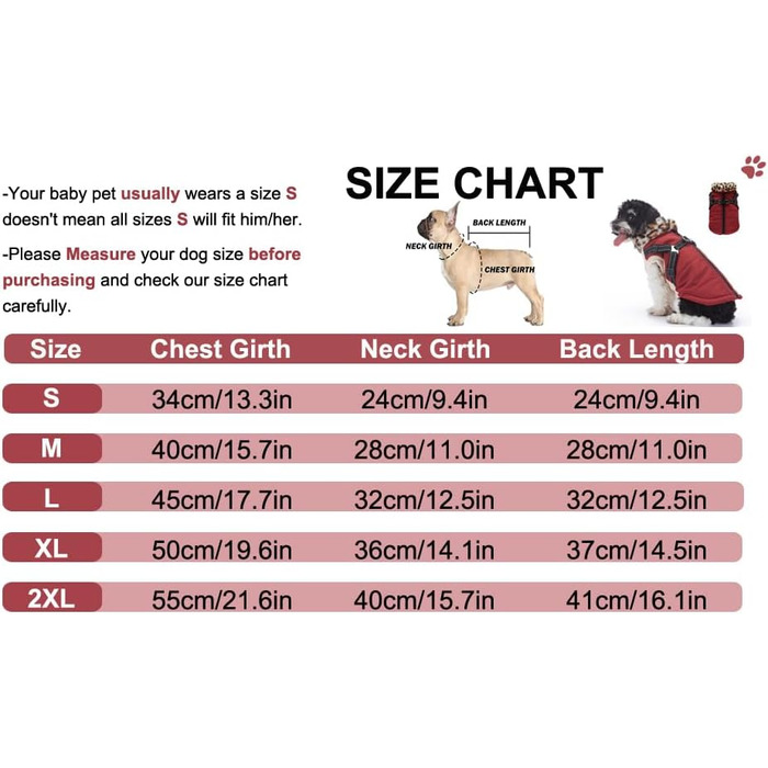 Зимовий теплий одяг для собак YRRYGMN: куртка з відбиваючими елементами, комір з хутром, для холодної погоди, розмір L (45-49 см обхват грудей)