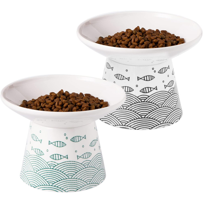 Керамічна миска для котів OMAYKEY з широким дном, 16,5 см: для комфортного харчування та захисту шиї