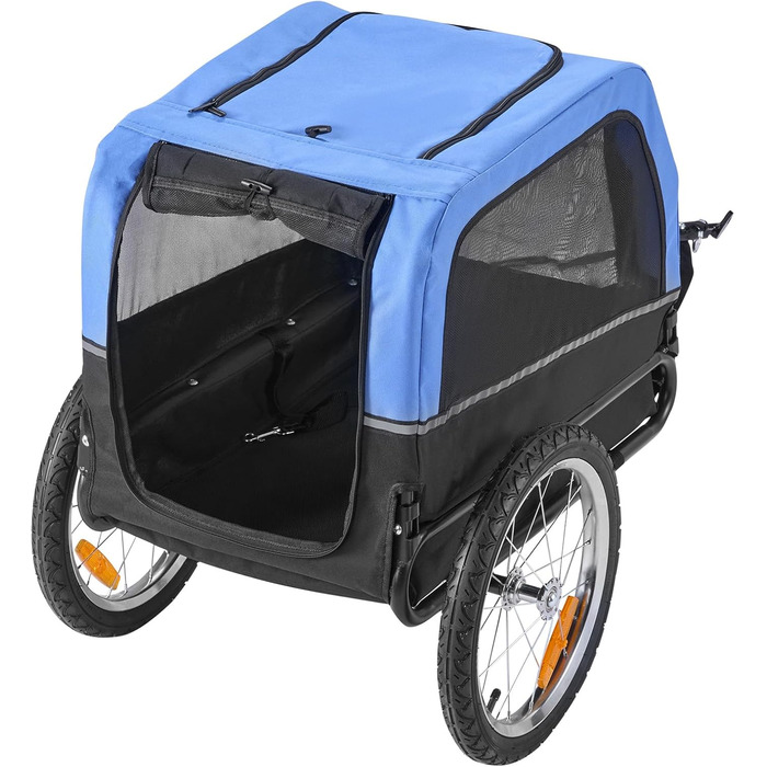 Фаркоп для собак VEVOR, до 30 кг, велосипедний причіп для собак, складаний, універсальний, з відбивачем та прапорцем