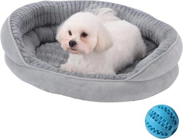 М'яка лежанка для собак та котів, лежанка для тварин, нековзна підкладка, хакі, 50x45x17 см